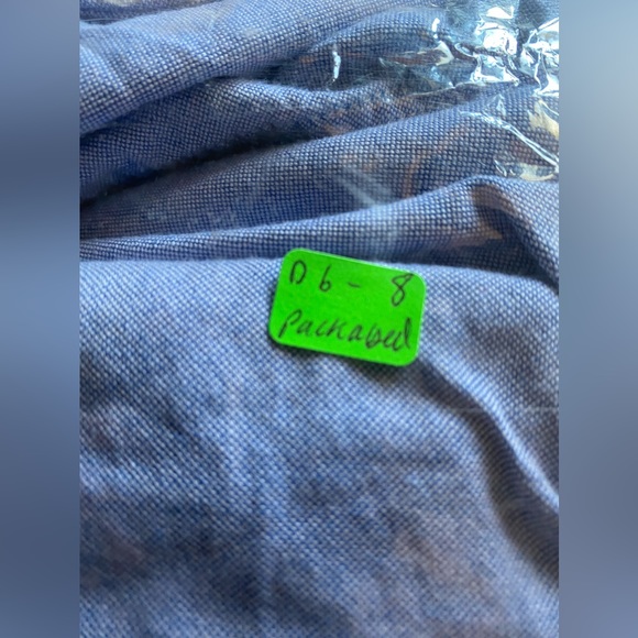 Rare Men’s Dress Shirt Owl Mao Tou Ying Sz L Blue - Picture 4 of 4